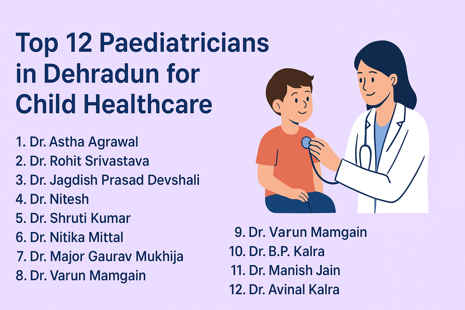 Top 12 Paediatricians in Dehradun for Child Healthcare